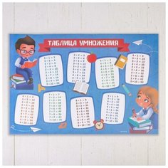 Коврик для лепки "Таблица умножения", формат A3 Школа талантов