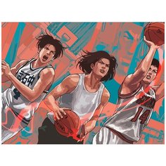 Картина по номерам на холсте Аниме Slam Dunk (Слэм-данк) - 8572 Г 30x40