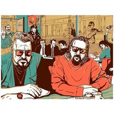 Картина по номерам на холсте фильм большой Лебовски (Чувак, Дюдя, Братья Коэн, Уолтер Собчак) - 8086 Г 30x40
