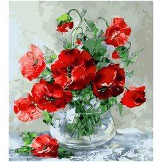 Картина по номерам Красные маки 40х50 см Hobby Home