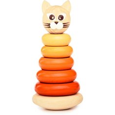 Пирамидки «Цветные» Котёнок, 7 элементов Томик