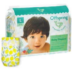 Offspring подгузники L (9-13 кг), 36 шт., лимоны