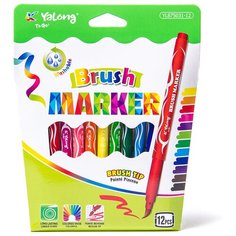Yalong Фломастеры-кисти 12 шт. (YL875031-12)