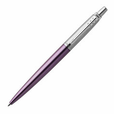 Ручка шариковая Parker "Jotter Core Victoria Violet CT", корпус фиолетовый, темно-коричневый чехол из экокожи, синяя (2061286)удалить ПО задаче