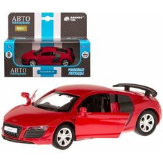 ТМ "Автопанорама" Машинка металл. 1:43 Audi R8 GT, красный, инерция, откр. Двери