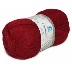 Пряжа для вязания Камтекс Гармония 100гр. 245м. (50%шерсть,50%акрил) (091 вишня), 5 мотков