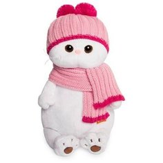 Мягкая игрушка Basik&Ko Кошечка Ли-Ли в розовой шапке с шарфом, 24 см (LK24-022) Basik&Co