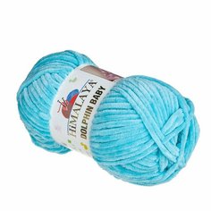 Пряжа плюшевая Himalaya Dolphin Baby/Хималая Долфин Беби/Бэби, 1 шт, морской N 80315, 120м/100гр, 100% микрополиэстер, пряжа для игрушек и одежды