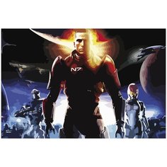 Картина по номерам на холсте Mass Effect 1 космос - 1
