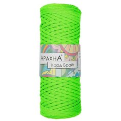 Пряжа ARACHNA "Cord Bright" 100% полиэфир 3 шт.х210г 100м №502 салатовый неон