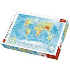Пазл Trefl 1000 деталей: Физическая карта мира