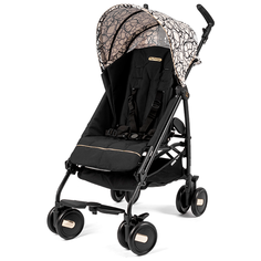 Прогулочная коляска Peg-Perego Pliko Mini, graphic gold, цвет шасси: черный