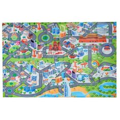 Коврик игровой, развивающий Крошка Я "Дороги", складной, 200х 160 см