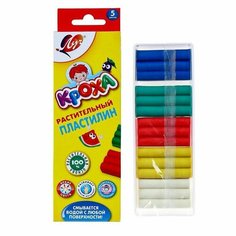 Пластилин на растительной основе, 5 цветов 80 г "Кроха" Луч