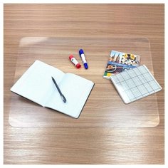 Накладка на стол офисная 48 х 65см Calligrata, прозрачное глянцевое