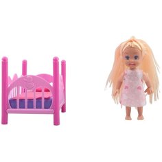 Набор игровой Bondibon куколка OLY с кроваткой, РАС, арт. K899-27.