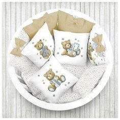Комплект постельного белья Lu Baby Baby Boy, 6 предметов, бежевый Евротек