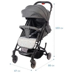 Прогулочная коляска Forest kids Tilda, grey, цвет шасси: черный