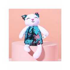 Мягкая игрушка с пайетками «Кошечка Лиззи», 6 см х 23 см х 16 см нет бренда