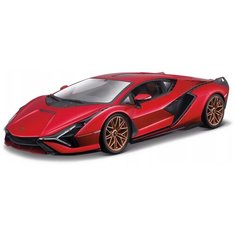 Bburago Машинка металлическая Lamborghini Sián FKP 37, 1:24, красная