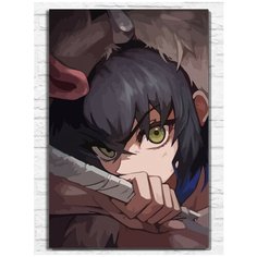 Картина по номерам на холсте игра клинок рассекуающий демонов (Иноске) - 9203 В 60x40