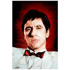 Картина по номерам на холсте Фильм Лицо со шрамом Scarface Тони Монтана - 6653 В 60x40