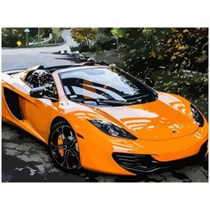 Картина по номерам на холсте Машина спорткар спортивный автомобиль - 307