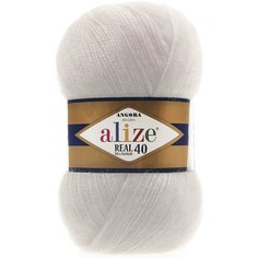 Пряжа "Angora real 40" 60% акрил, 40% шерсть 480м/100гр (599 слоновая кость ) Alize