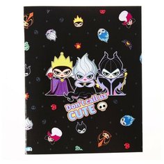 Тетрадь 48 листов в клетку, картонная обложка "Злодейки", Villains./В упаковке шт: 1 Disney