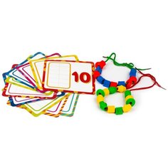 Развивающая игрушка IQ-ZABIAKA Весёлые бусинки 3708532, разноцветный