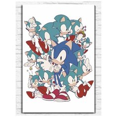 Картина по номерам на холсте игра Sonic Unleashed (PS, Xbox, PC, Switch) - 9723 В 60x40