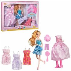 Кукла Junfa Atinil Гардероб модницы На вечеринку (в коротком бирюзовом платье) в наборе с 4 дополнит