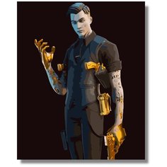 Картина по номерам "Fortnite золотая рука" холст на подрамнике 40х50
