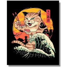 Картина по номерам "Суши кот" холст на подрамнике 40*50
