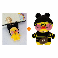 Набор Lalafanfan Duck (мягкая игрушка, брелок) Mihi Mihi