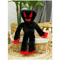Мягкая игрушка Huggy Wuggy черная 40см, Kissy Missy из игры Poppy playtime, Хагги Вагги и Кисси с липучими лапками, антистресс по игре Попи плэйтайм Pixel Crew