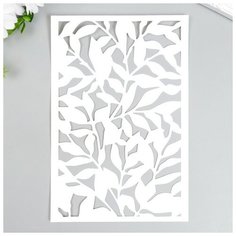 Трафарет "Текстура веточки" 24х16 см Noname