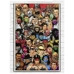 Картина по номерам на холсте игра Mortal Kombat - 11376 В 60x40