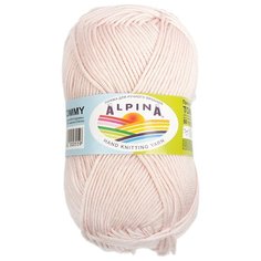 Пряжа детская для вязания крючком, спицами Alpina Альпина TOMMY классическая средняя, акрил 100%, цвет №010 Пыльно-розовый, 130 м, 10 шт по 50 г