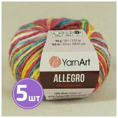 Пряжа YarnArt Allegro (740), мультиколор, 5 шт. по 50 г