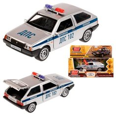 Машинка, Технопарк, LADA-2108, Спутник, полиция, 12 см, 1 шт