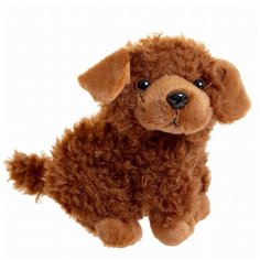 Мягкая игрушка Abtoys Домашние любимцы Собачка Кудряшка, 15 см, коричневый