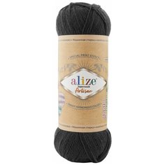 Пряжа ALIZE Superwash ARTISAN Супервош Артисан 5 шт*100г*420м, цвет: 060 черный полиамид 25%; шерсть 75%