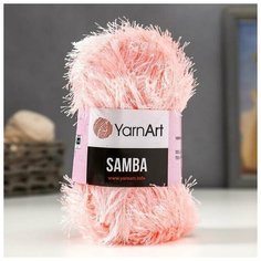 Пряжа "Samba" 100% полиэстер 150м/100гр (2079 розовый) Yarn Art