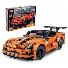 Конструктор гоночная машина Chevrolet Corvette ZR1 2 в 1, 593 детали, подвижные колеса, подарок для мальчика Zhorya
