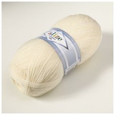 Пряжа "Lanagold 800" 49% шерсть, 51% акрил 730м/100гр (62 молочный) Alize