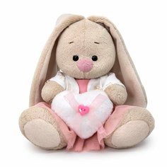 Мягкая игрушка Basik&Co Зайка Ми BABY с белым сердечком, 15 см Budi Basa Collection