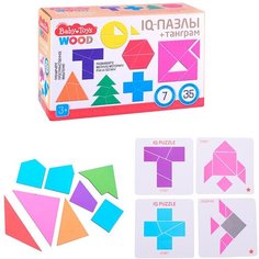Игра настольная головоломка "IQ Пазлы + танграм" Десятое королевство
