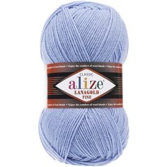 Пряжа Alize Lanagold fine голубой (40), 5 шт