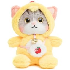 Мягкая игрушка Котёнок в капюшоне / 23 см /голубой Happy Baby